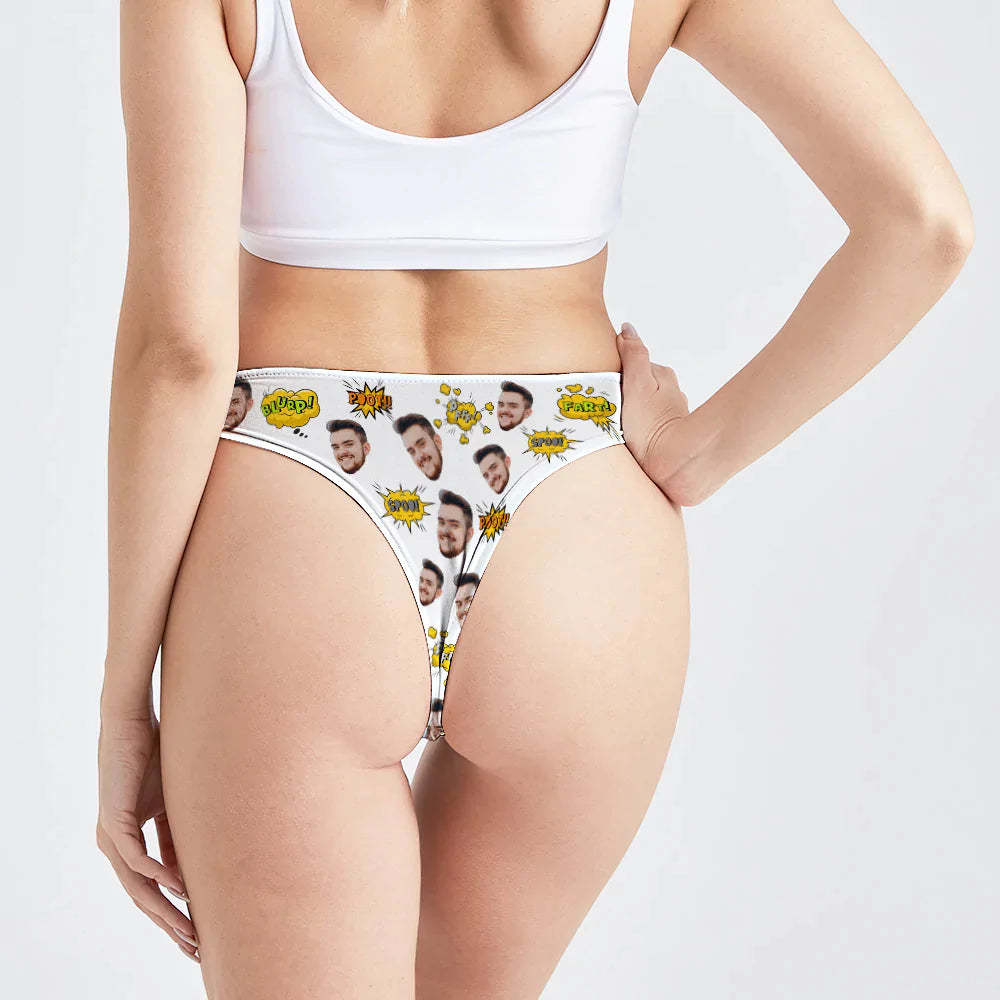 Custom Face Thong Personalized Women's Funny Panties With Photo The Fart Maker