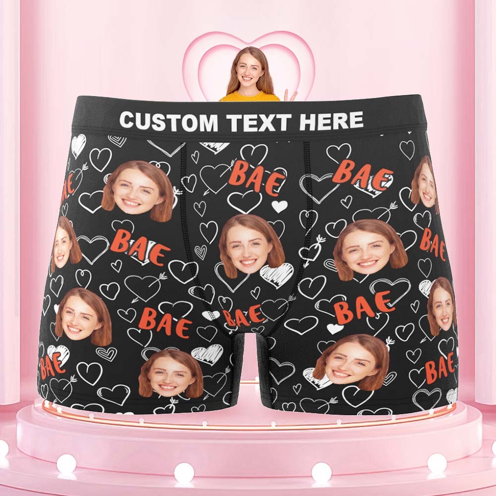 Custom Face Boxers Briefs Personalized Men's Shorts With Photo - Bae - MyFaceBoxer