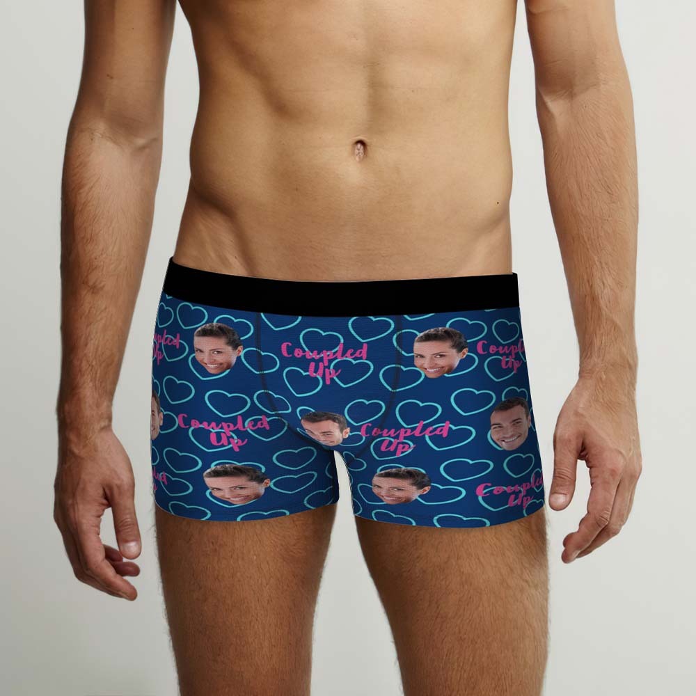 Custom Face Boxers Briefs Personalized Men's Shorts With Photo - Coupled Up - MyFaceBoxer