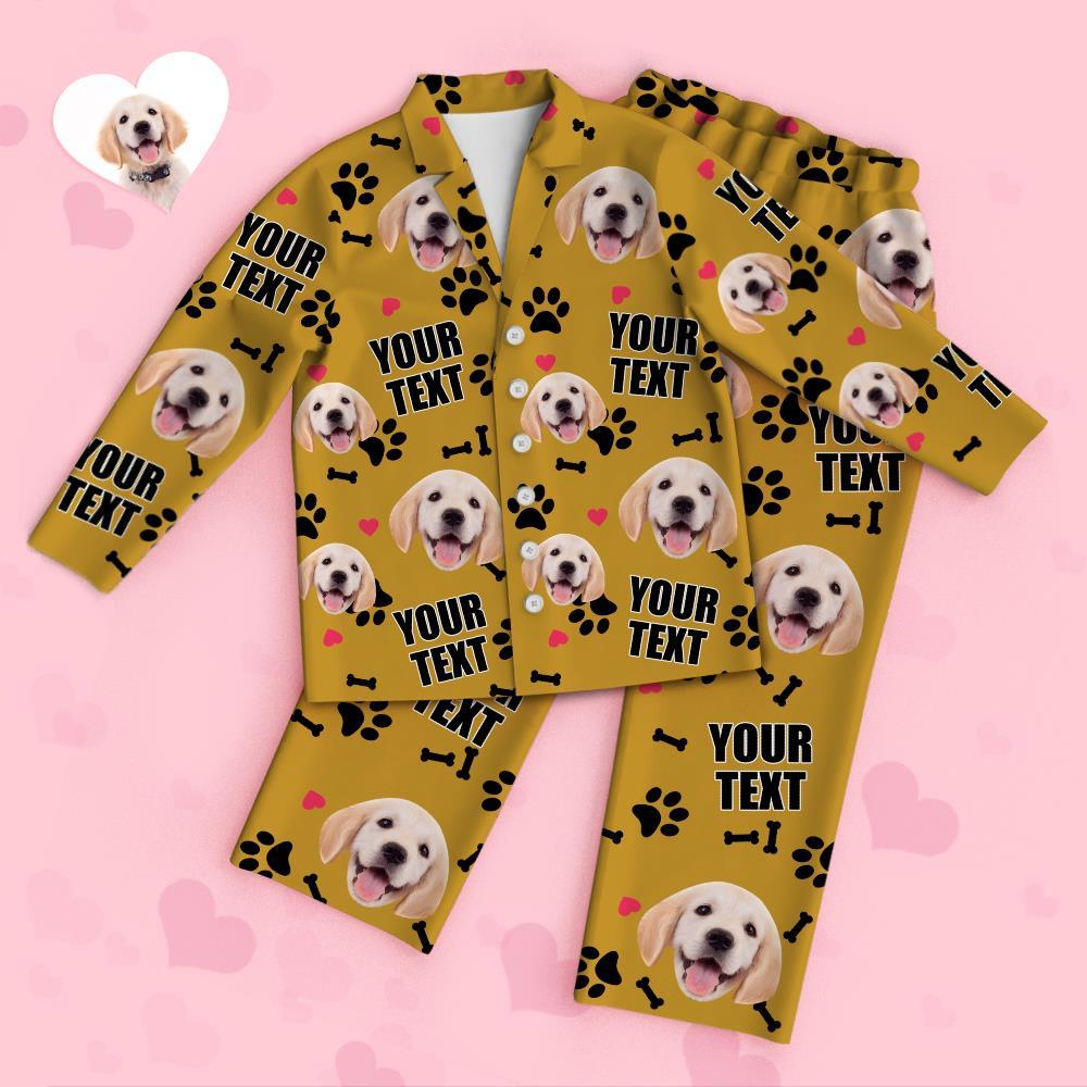 Custom Photo Pet Pajama Yellow Pajams YOUR TEXT