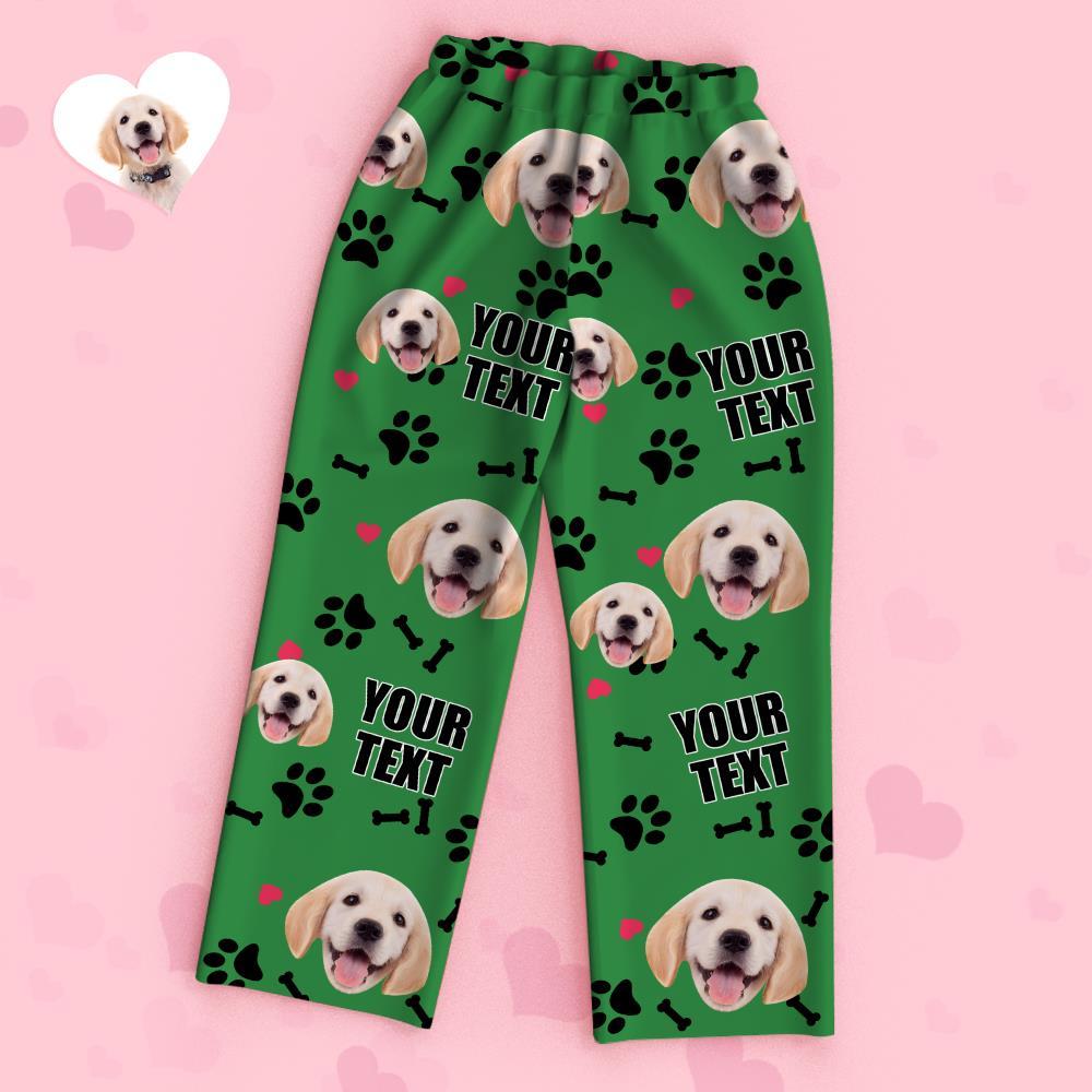 Custom Photo Pet Pajama Green Pajams YOUR TEXT