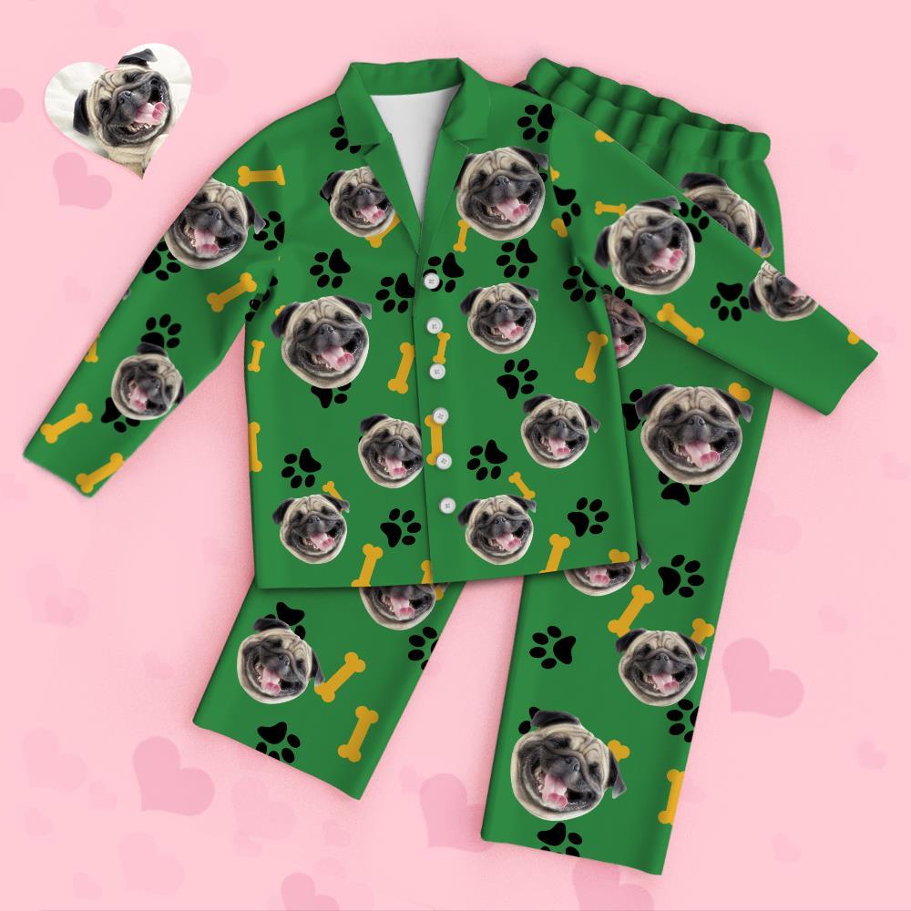 Custom Photo Pet Pajama Green Pajams