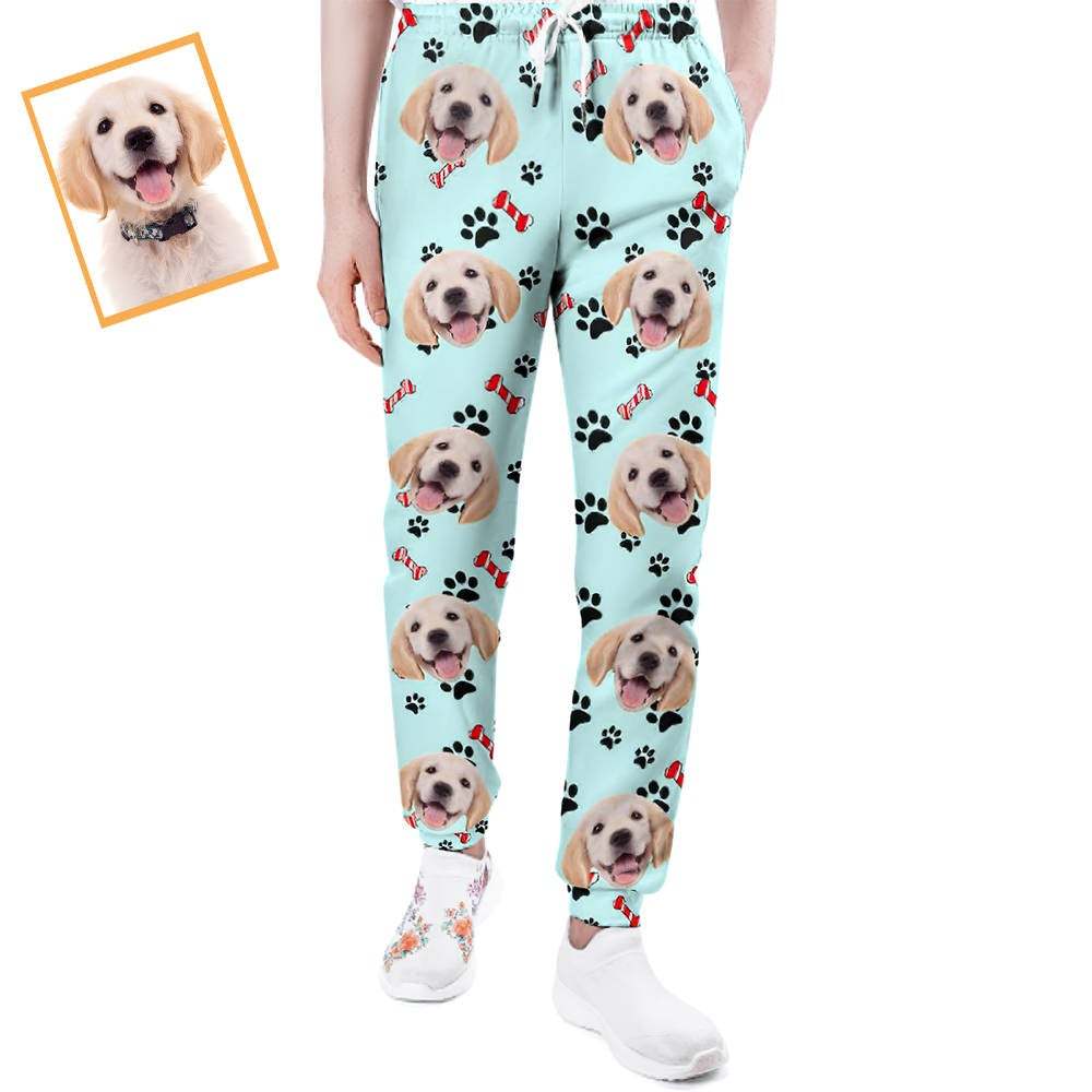 Custom Dog Face Sweatpants Unisex Joggers Gift For Pet Lovers