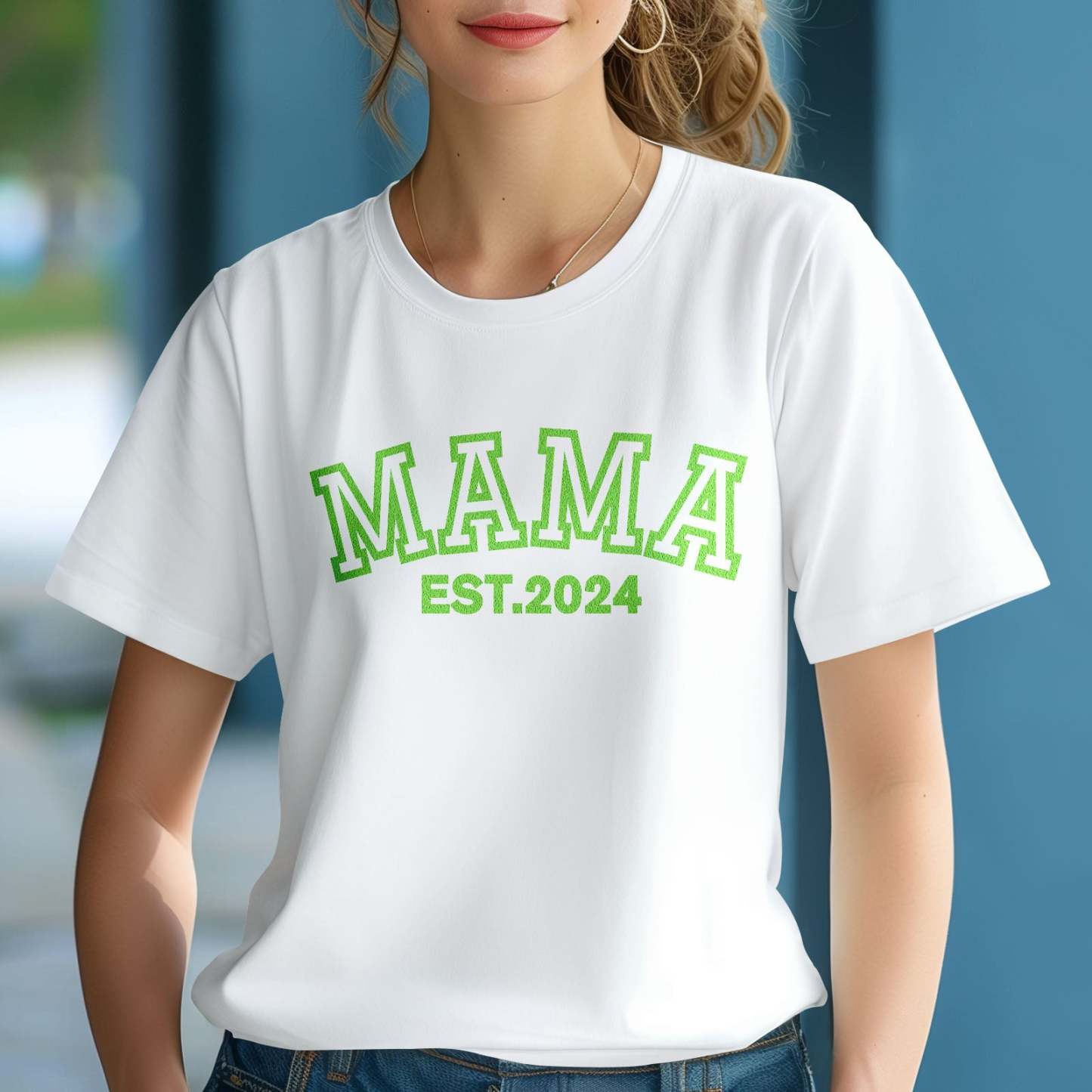 Custom Mama T-shirt Glow-in-the-dark T-shirt Mother's Day gift - MyPhotoBoxer