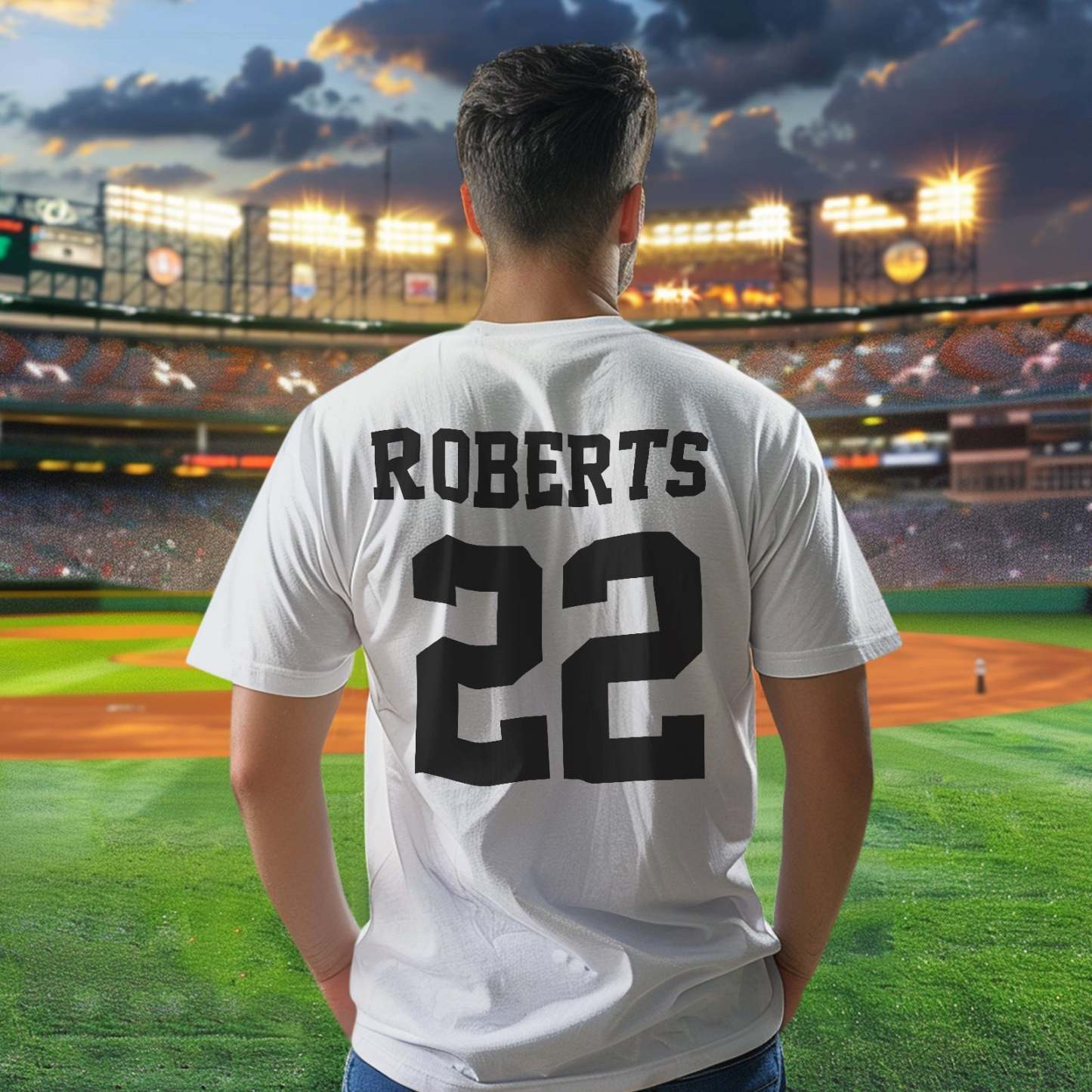 Personalized Football Name & Number Sports T-Shirt Back to School Gifts - MyPhotoBoxer
