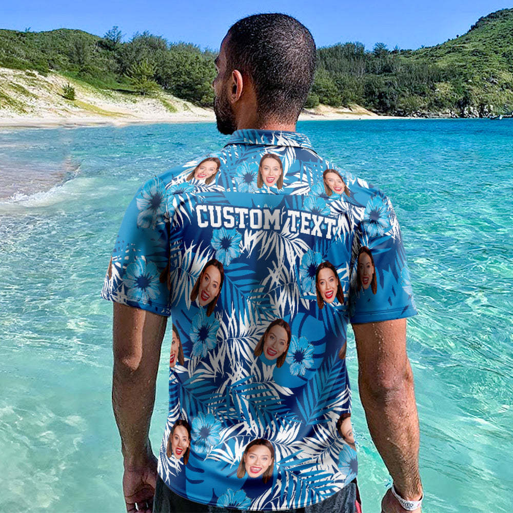 Custom Hawaiian Shirts Flowers and Leaves Design Online Preview Personalized Aloha Beach Shirt For Men