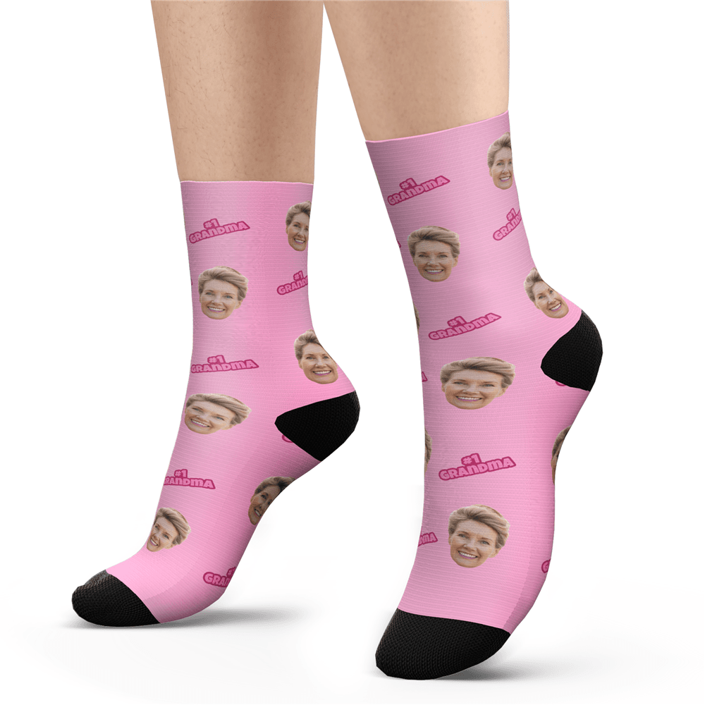 Custom #1 Grandma Socks - MyPhotoBoxer