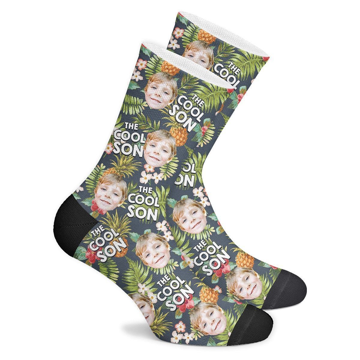 Custom Cool Son Tropical Socks - MyPhotoSocks
