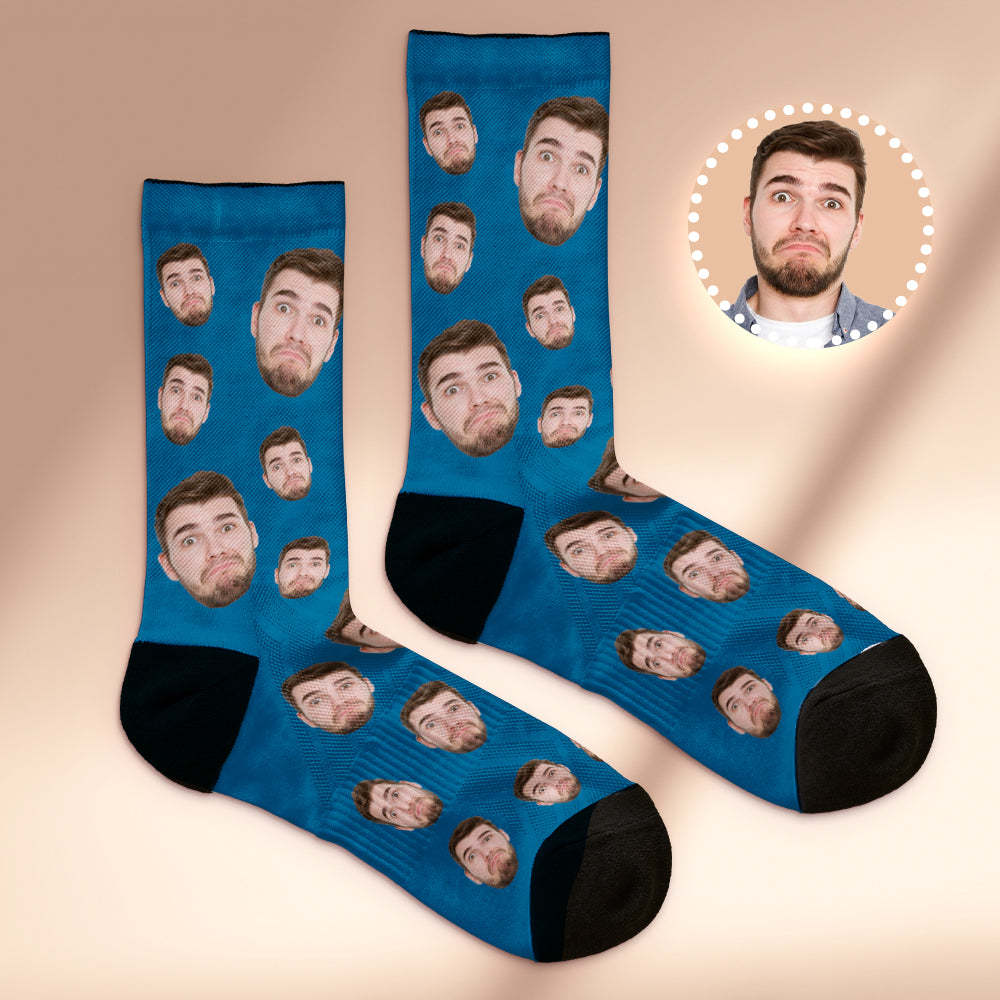 Custom Face Socks Multi -face Breathable Add Pictures Colorful Photo Socks Gifts - MyPhotoBoxer