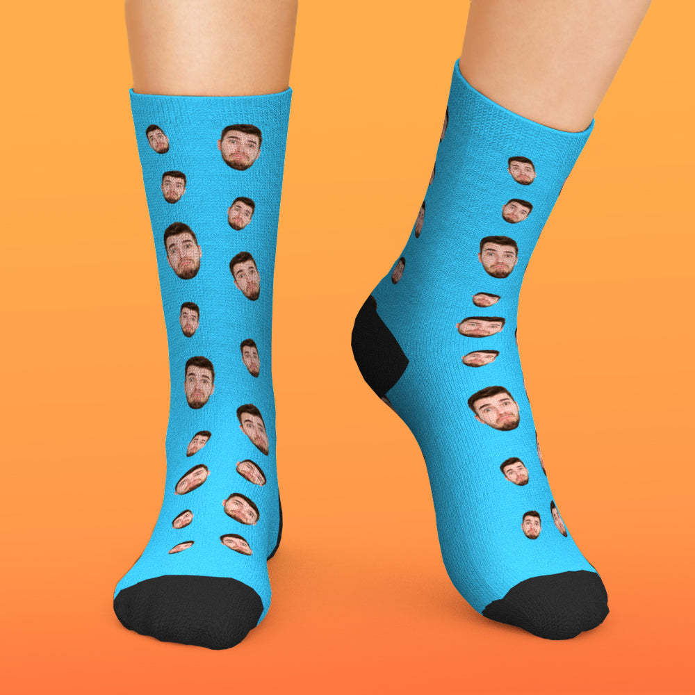 Custom Face Socks Multi -face Breathable Add Pictures Colorful Photo Socks Gifts