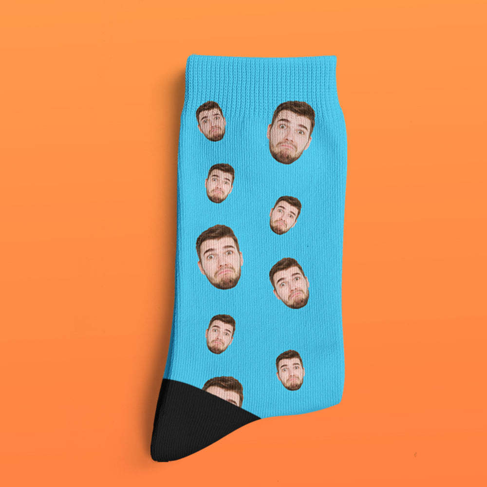 Custom Face Socks Multi -face Breathable Add Pictures Colorful Photo Socks Gifts - MyPhotoBoxer