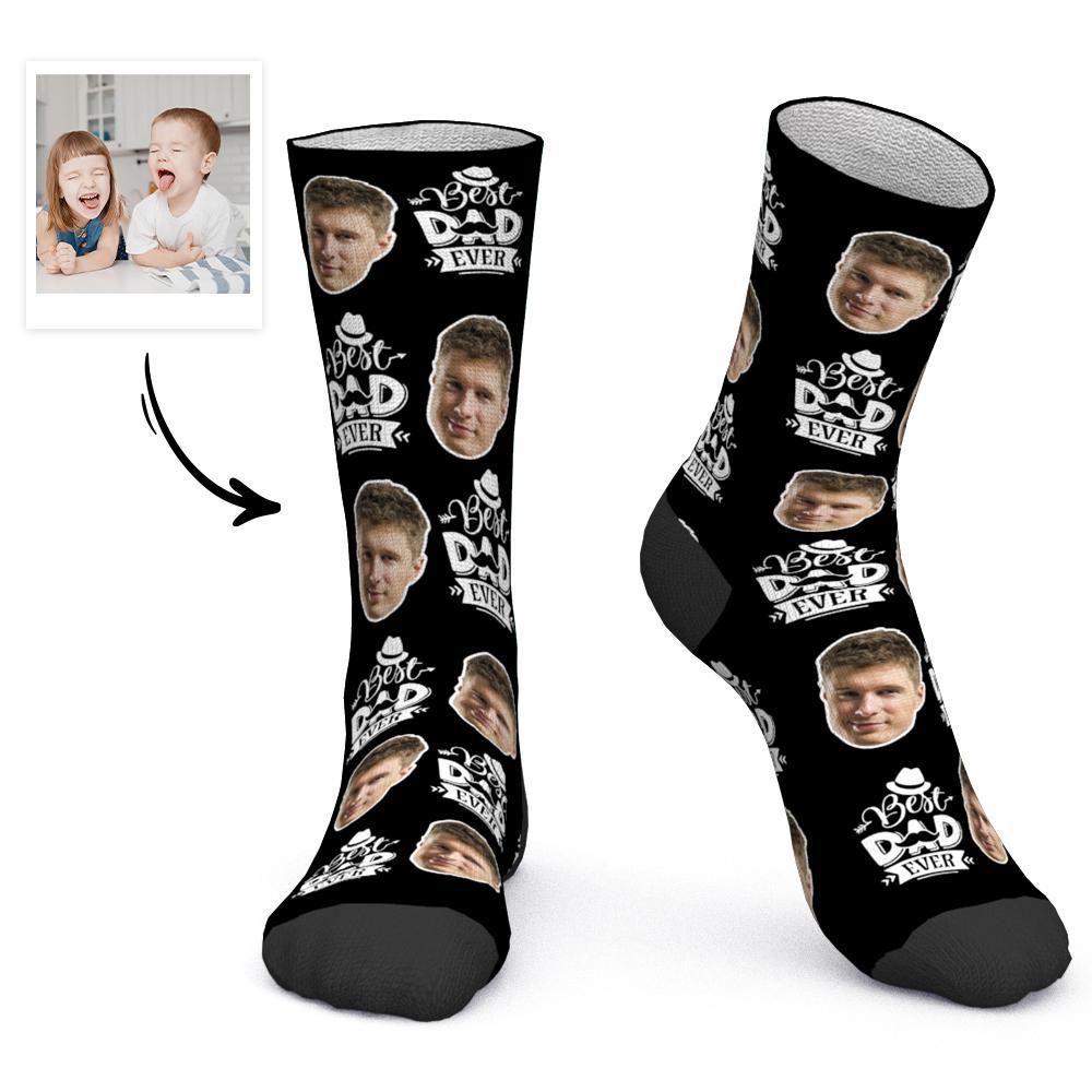Father's Day Gift - Custom Socks Face Socks Best Dad Ever - MyPhotoBoxer