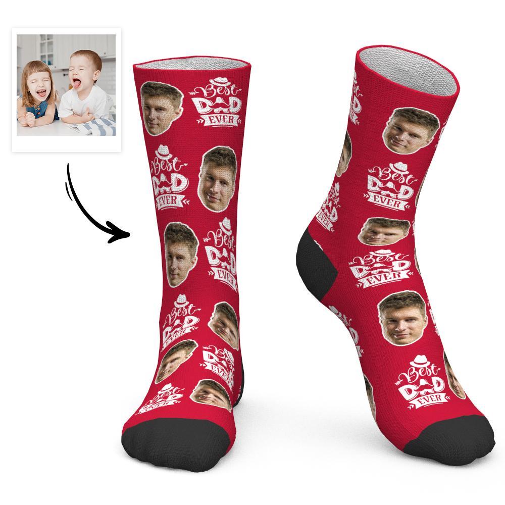 Father's Day Gift - Custom Socks Face Socks Best Dad Ever - MyPhotoBoxer