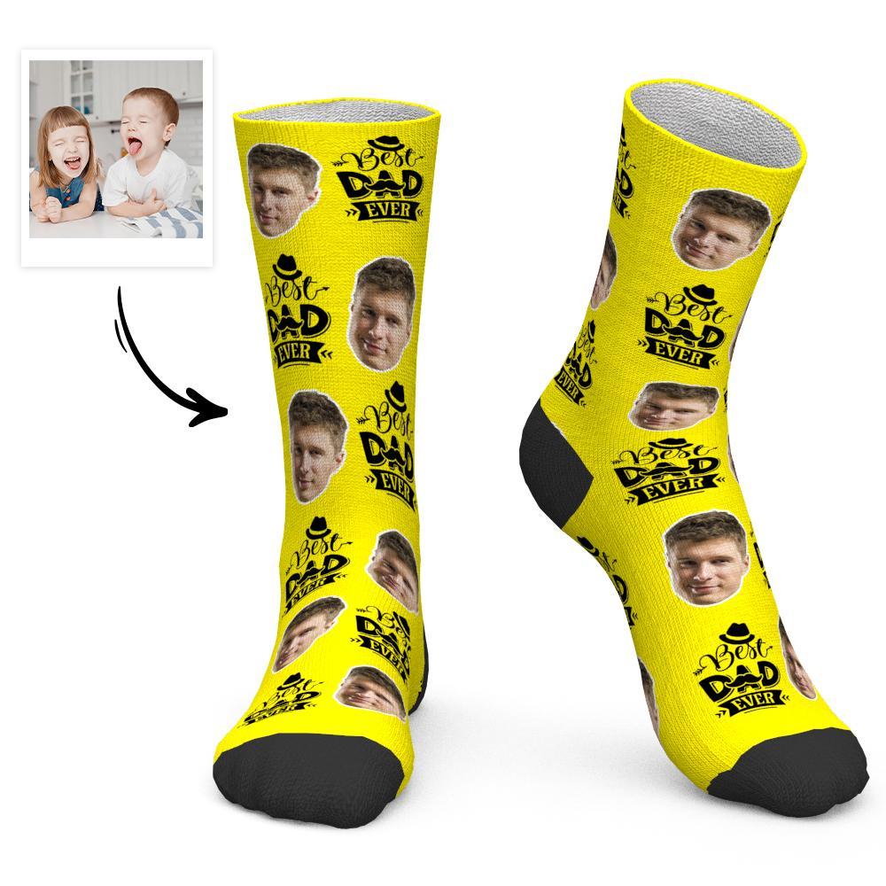 Father's Day Gift - Custom Socks Face Socks Best Dad Ever - MyPhotoBoxer