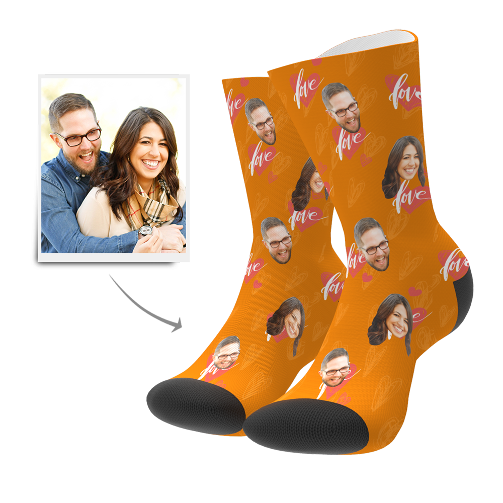 Custom Heartbeat Socks - MyPhotoBoxer