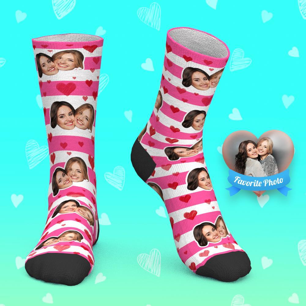 Custom Socks Personalized Photo Socks BFF Socks For Friends - MyPhotoBoxer