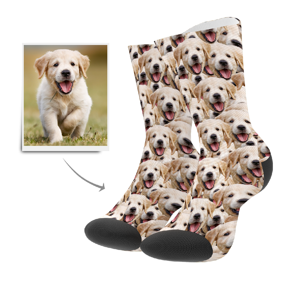 Personalised Face Socks Uk Custom Face Mash Dog Socks