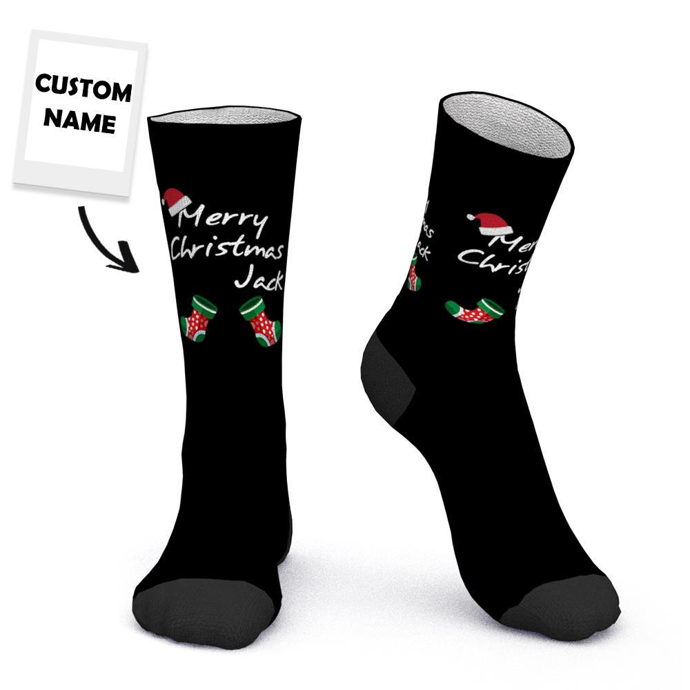Custom Engraved Socks Christmas Hats Cute Holiday Creative Gifts - MyPhotoBoxer
