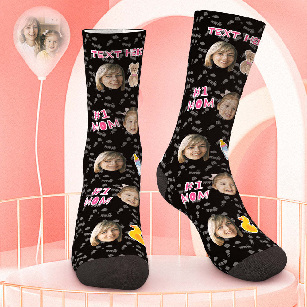 Custom Face Socks DIY Mom Socks Best Gift for Mom