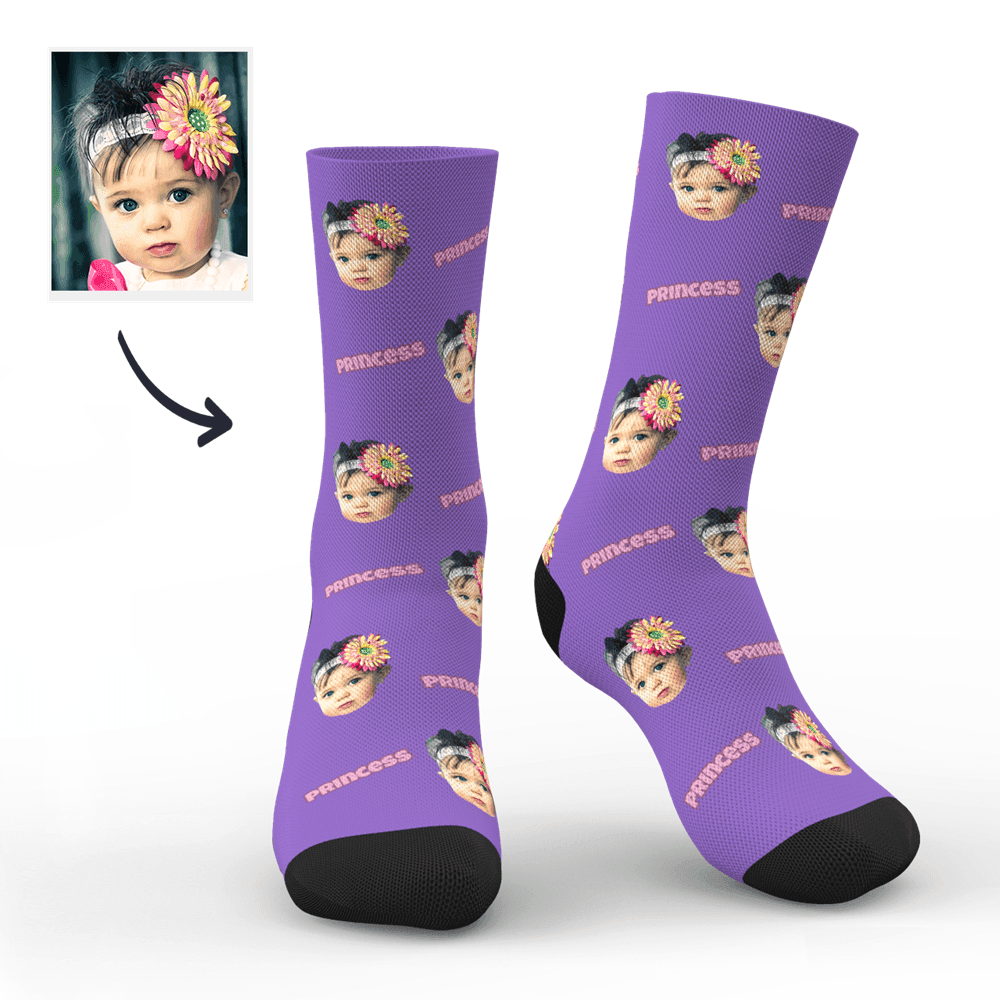 Custom Princess Photo Socks - MyPhotoBoxer