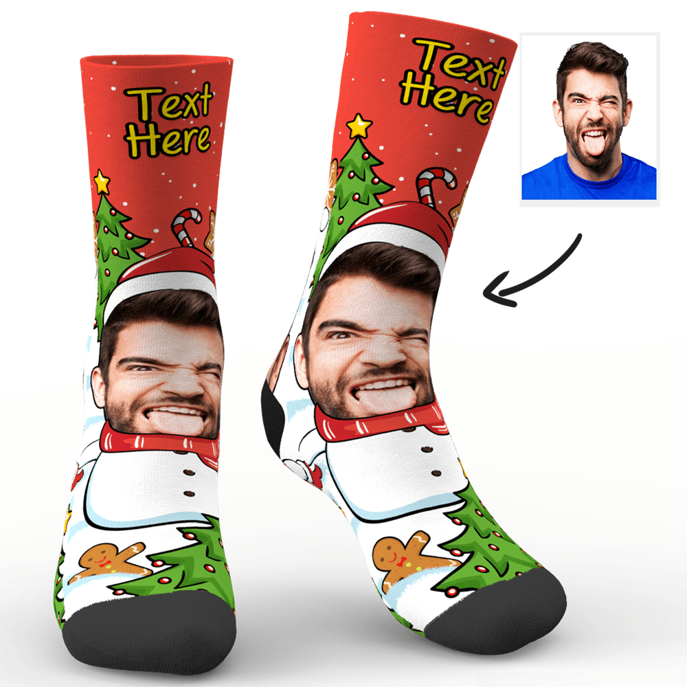 Best Gifts - Custom Christmas Snowman Socks With Your Text
