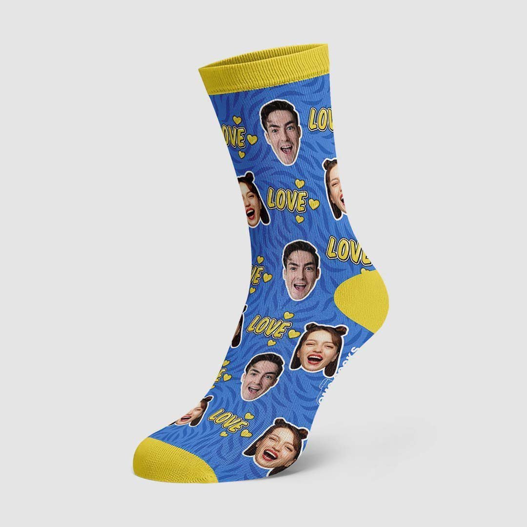 Custom Love Face Socks - MyPhotoBoxer