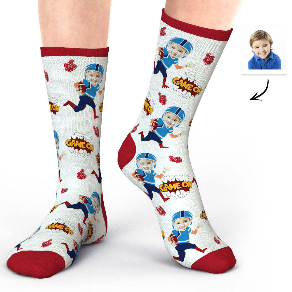 Custom Photo Socks Face Socks Super Bowl Gifts for Baby - MyPhotoBoxer