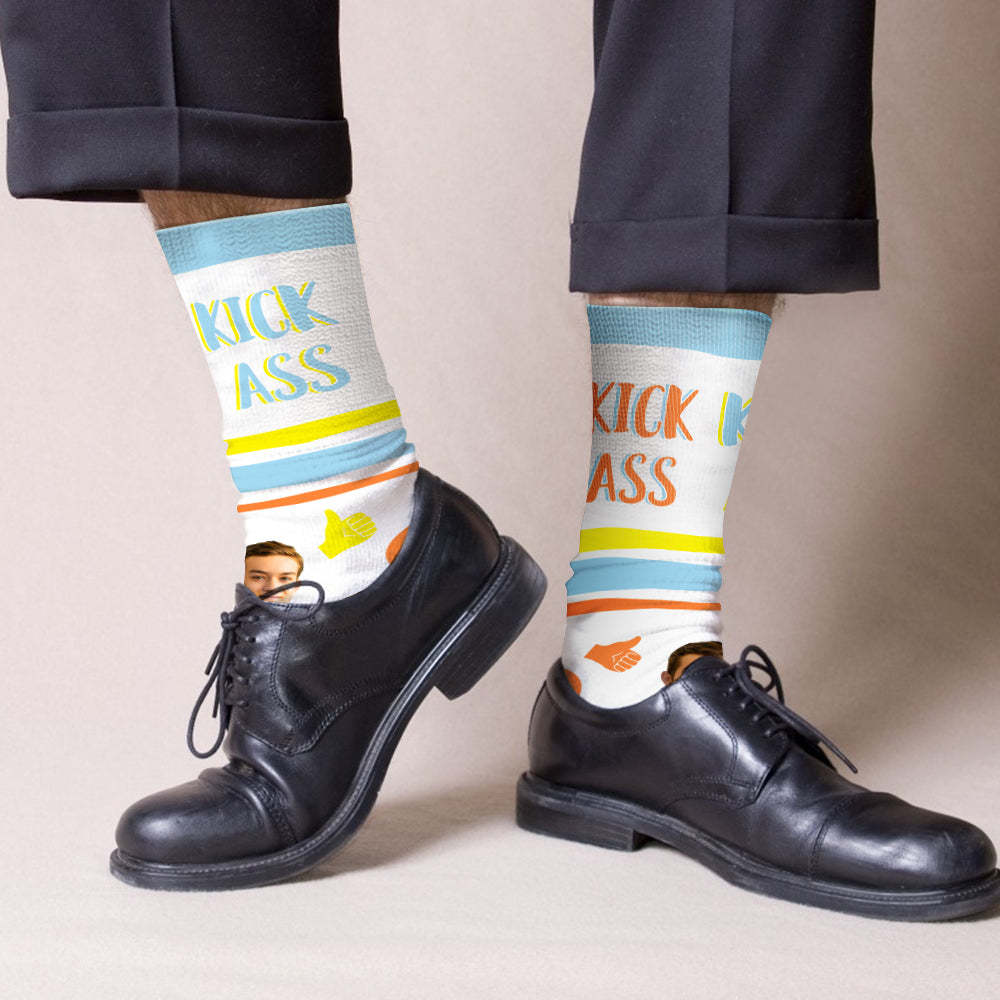 Custom Photo Sign Language Socks ASL Socks-Best Mom - MyPhotoBoxer