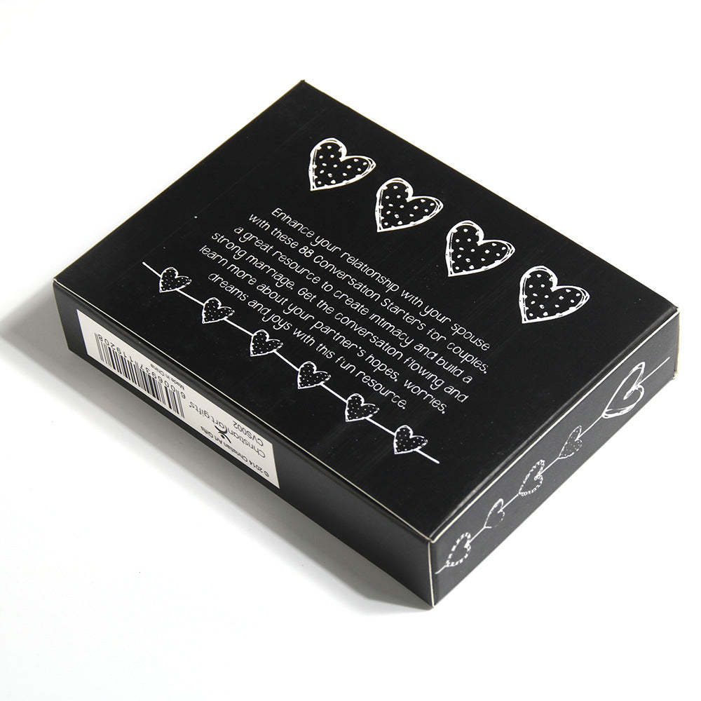 88 Great Conversation Starters Card Box for Husbands and Wives Romantic Card Game for Married Couples