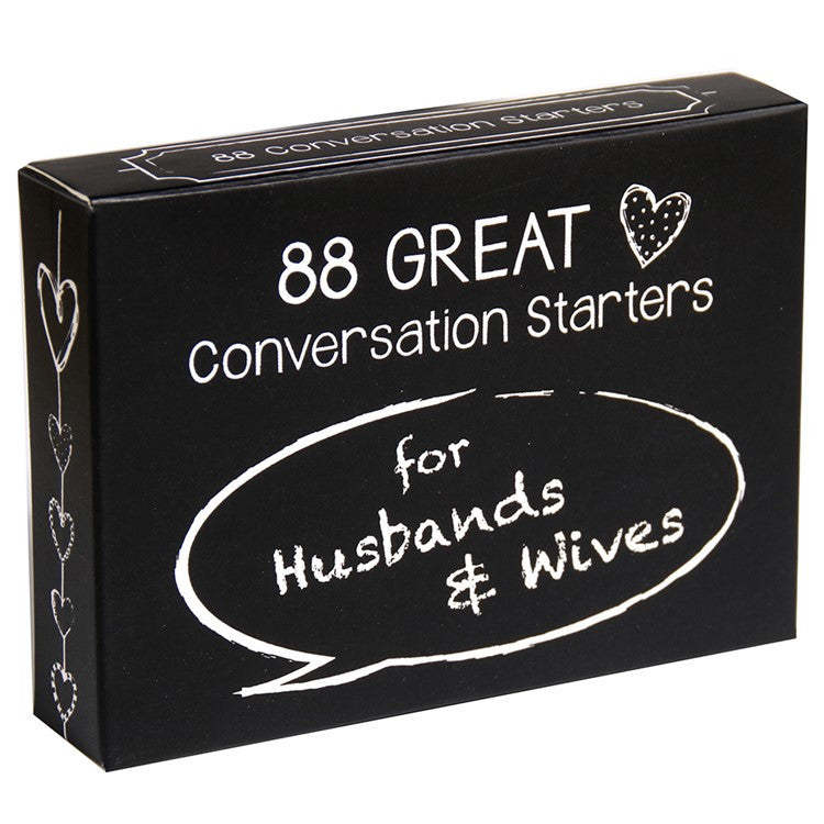 88 Great Conversation Starters Card Box for Husbands and Wives Romantic Card Game for Married Couples