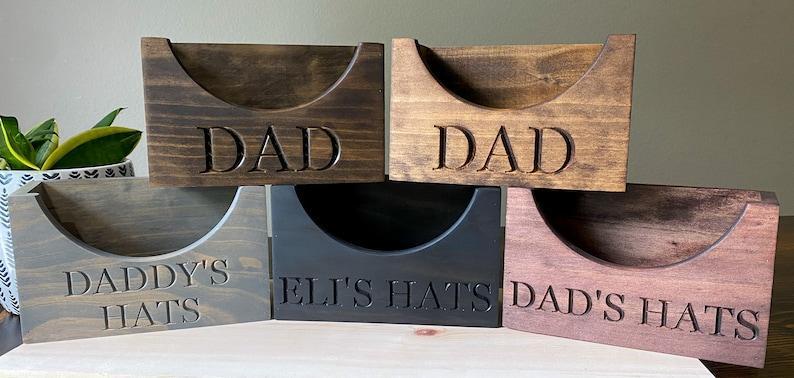 Wooden Hat Holder, Wood Hat Box, Baseball Hat Holder, Cap Organizer, Cap Stand, Personalized Hat Holder, Father's Day Gifts, Gift for Dad