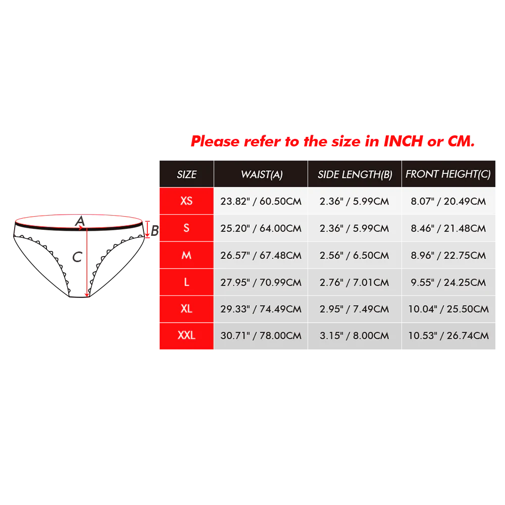 Custom Face Matching Underwear for Couples Love Heart Personalized Funny Underwear Valentine's Day Gift