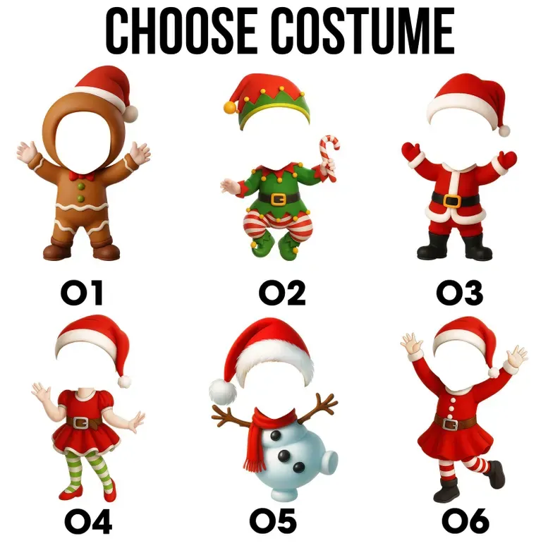 Personalized Family Christmas Ornament, Funny Custom Face Ornament, Holiday Tree Decoration, Christmas Gift for Families - MyPhotoBoxer