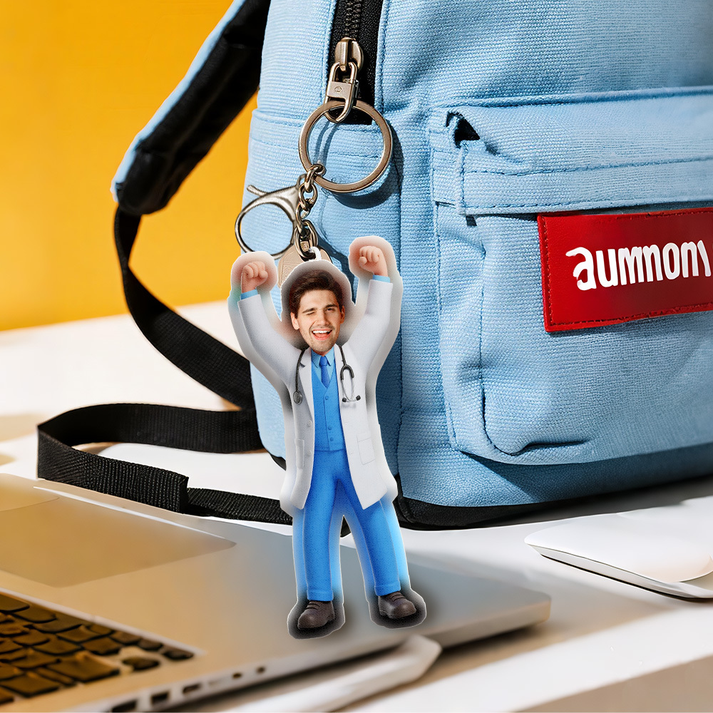 Custom Funny Personalized Mini Figure Keychain/Doll Face Sexy Valentine Wire Doll Gift - FaceBoxerUK