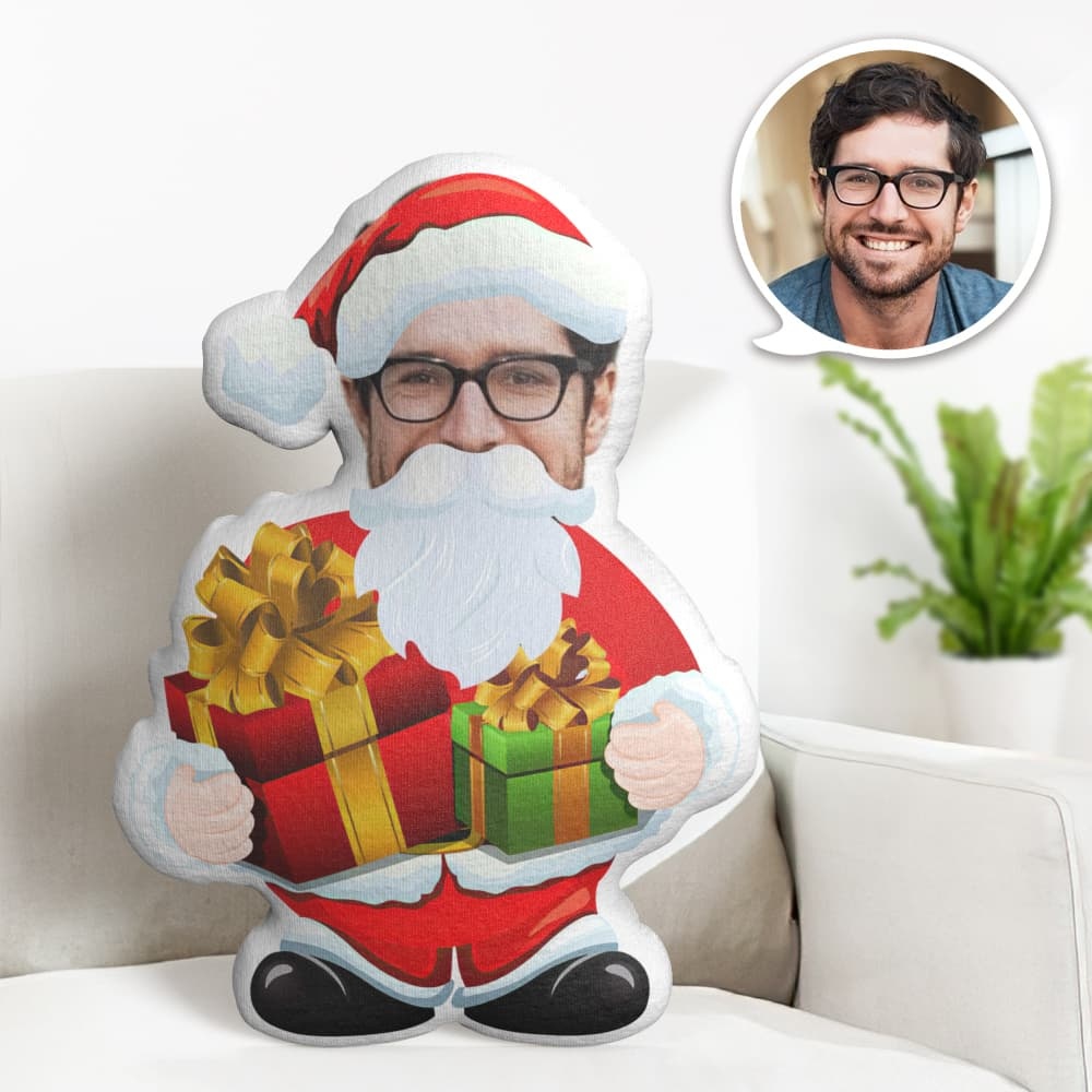 Custom Face Pillow Personalised Photo Pillow Gift Santa Claus MiniMe Pillow Gifts for Christmas - FaceBoxerUK