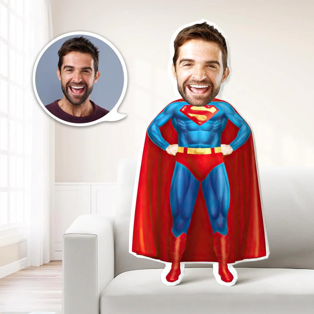 Custom Face Photo Minime Dolls Personalised Superman Minime  Pillow Toys The Most Peculiar Gift