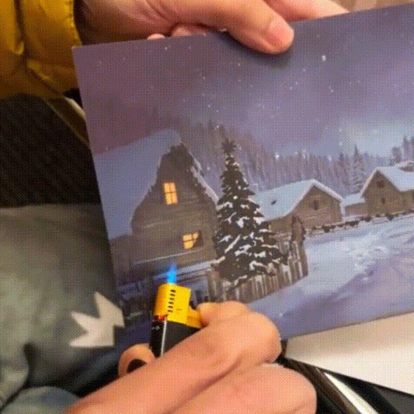 Light up Christmas warm-up card