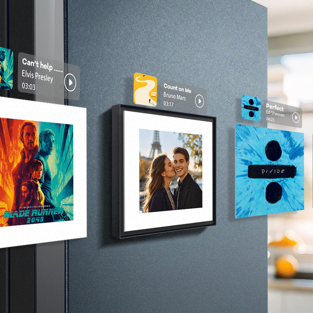 Custom Music & Photo Fridge Magnet Supports NFC Functionality Photo