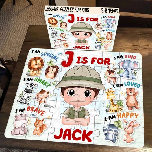 Jigsaw Puzzle Personalized - HAPPY BIRTHDAY | Gift For Grandkid - Gift for Kids - Trendy 2024 New 2024 - Personalized Puzzle