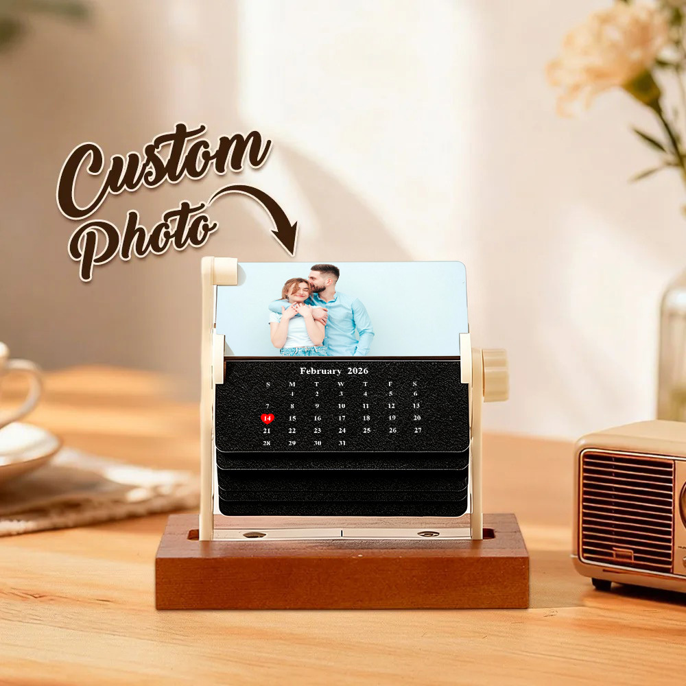 Personalized Flip Book Custom Calendar Flip Book Rotating Photo Album Gift for Her/Him, Memories in Motion Flipbook - FaceBoxerUK