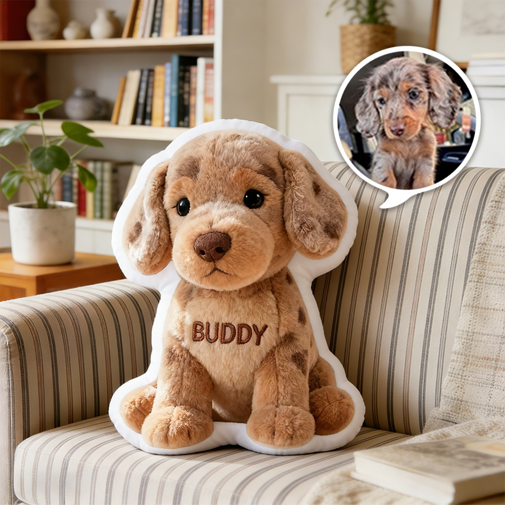 Personalized pet photo plush pillow