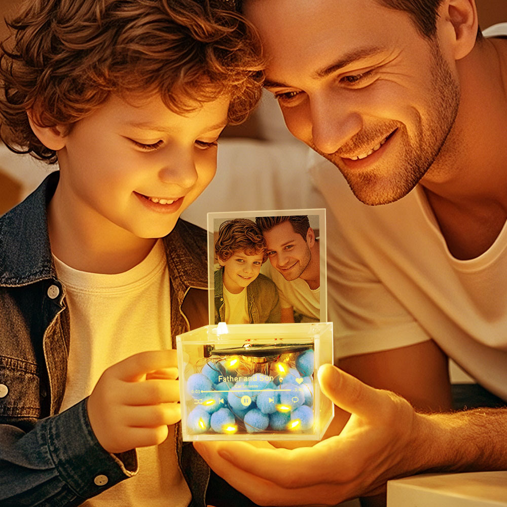 The Best Dad Ever Fist Bump Custom Mini Vinyl Record Player Automatic Music Player Personalized Gifr For Pops On Father's Day - FaceBoxerUK