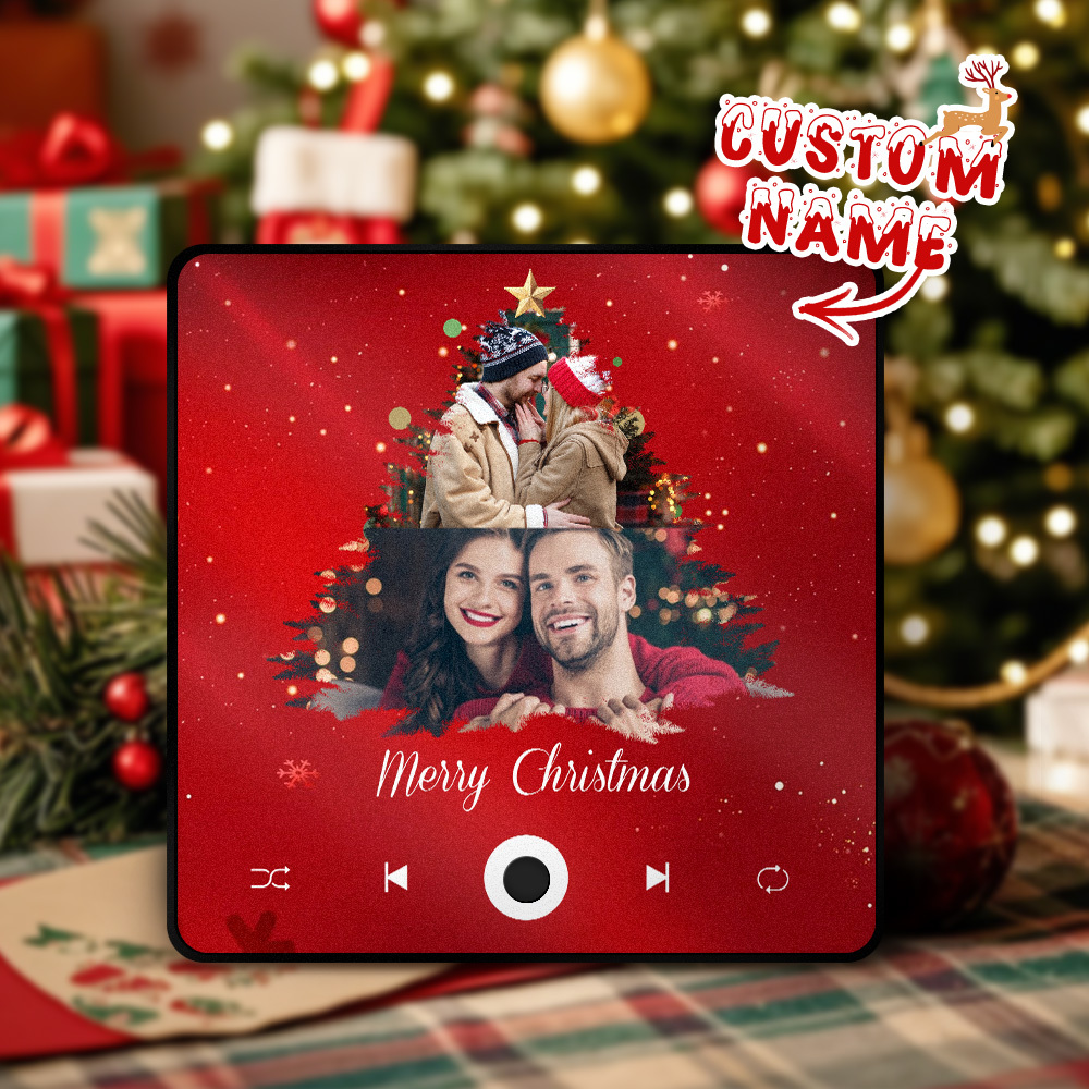 Christmas Music Fridge Magnet with Photo - Play Music to Make Christmas Full of Joy & Memories