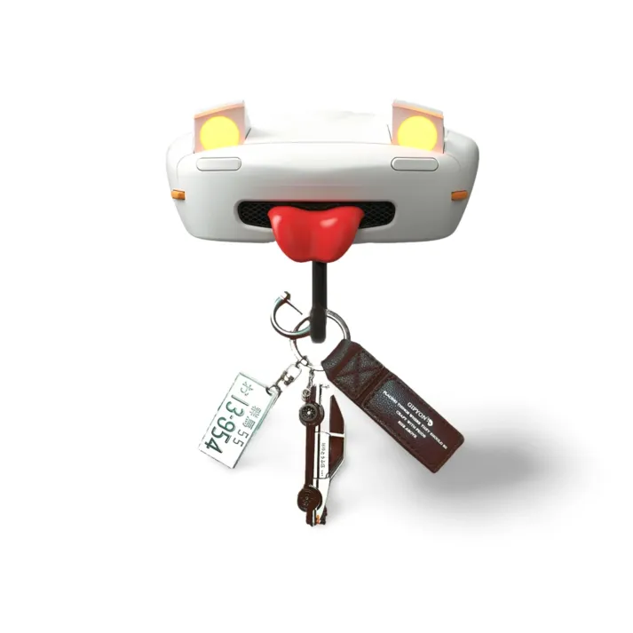 Car pop-up headlight key hook