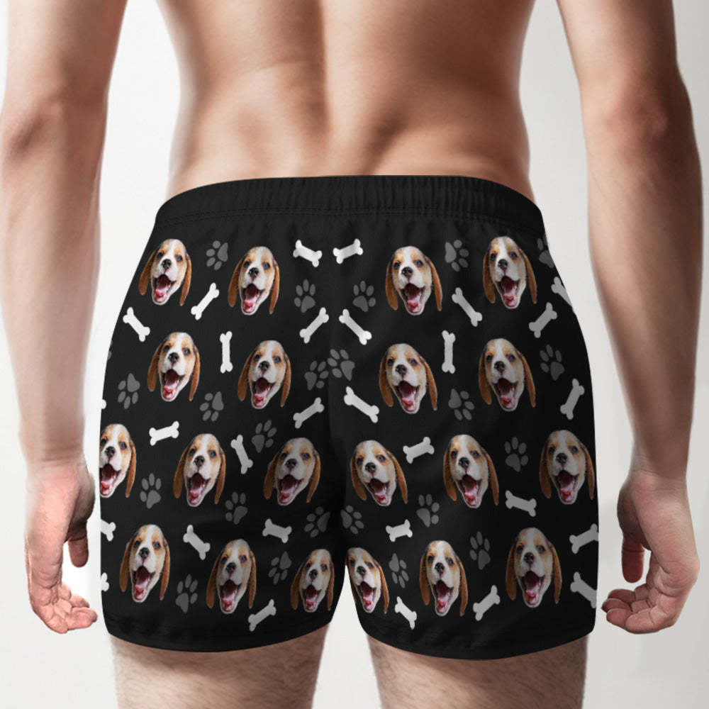 Custom Dog Face Multicolor Boxer Shorts Personalized Casual Underwear Gift for Him - FaceBoxerUK