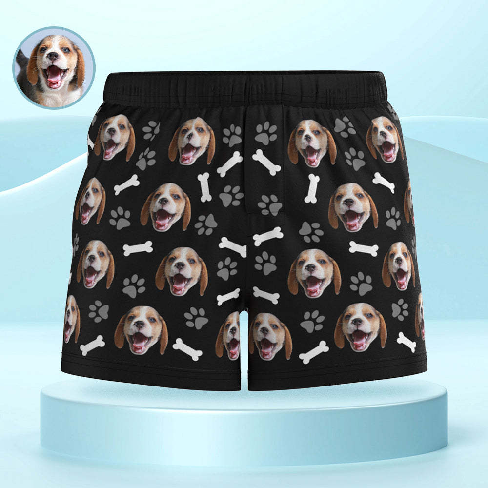 Custom Dog Face Multicolor Boxer Shorts Personalized Casual Underwear Gift for Him - FaceBoxerUK