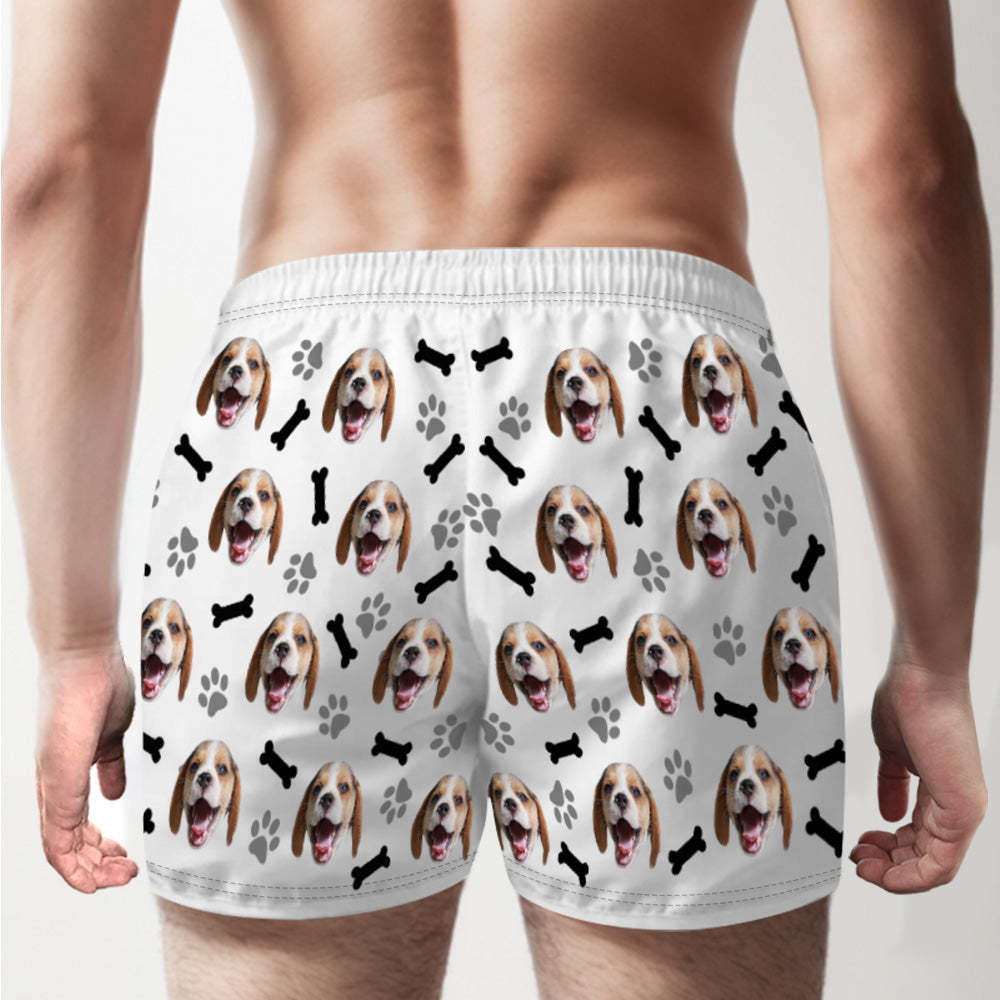 Custom Dog Face Multicolor Boxer Shorts Personalized Casual Underwear Gift for Him - FaceBoxerUK