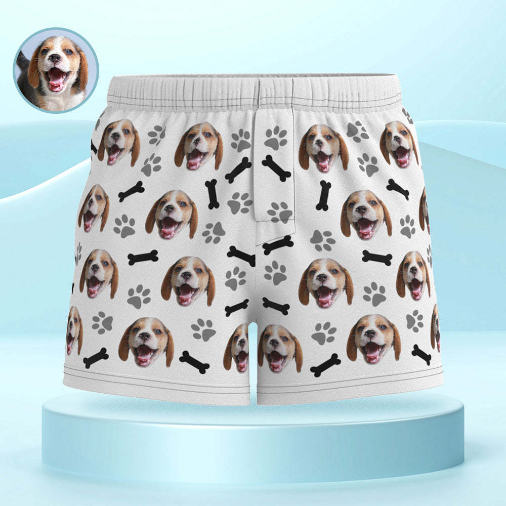 Custom Dog Face Multicolor Boxer Shorts Personalized Casual Underwear Gift for Him - FaceBoxerUK