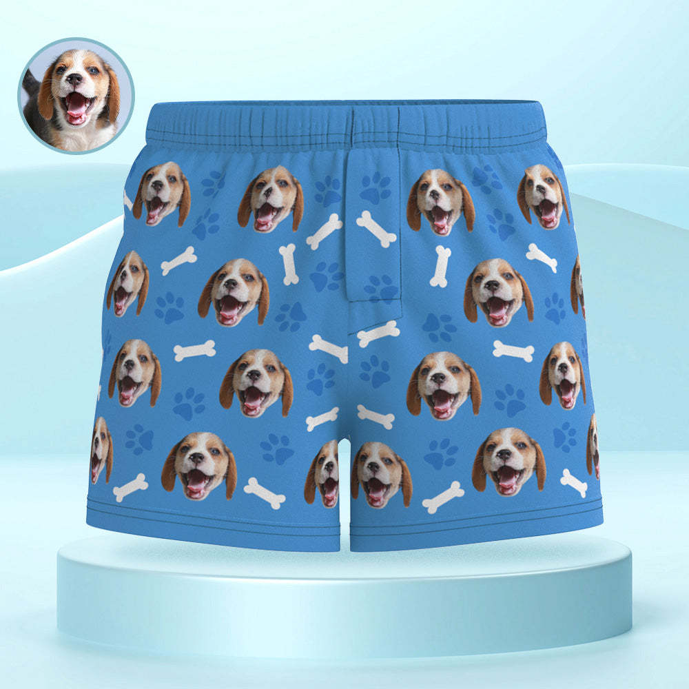 Custom Dog Face Multicolor Boxer Shorts Personalized Casual Underwear Gift for Him - FaceBoxerUK