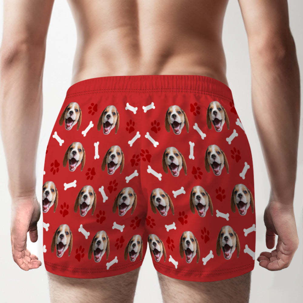 Custom Dog Face Multicolor Boxer Shorts Personalized Casual Underwear Gift for Him - FaceBoxerUK